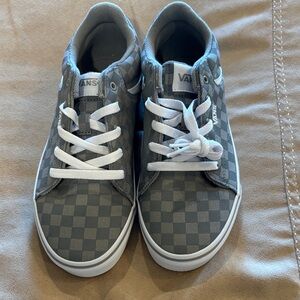 Vans Gray Checkered Lace-Up Sneakers